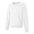 thumbnail image 1 of Hanes Girls ComfortSoft EcoSmart Crewneck Sweatshirt, L, White, 1 of 4