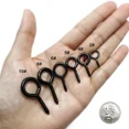 thumbnail image 4 of Black Screw Eye Hooks Assortment 100 Pieces 6 Size Eye Bolts Kit, Zinc Plated, 4 of 5