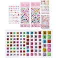 thumbnail image 2 of SHISUYAN 6 Feuilles de Gemmes Décor Strass Maquillage Gemmes Autocollantes Strass à Coller, 2 of 9