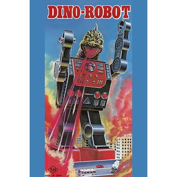 Dino-Robot- Fine Art Canvas Print (20" x 30")