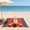 Red, variant on Outdoor Camping Picnic Mat Waterproof Foldable Beach Mat for Travel Hiking Backyard Polyester Checkered Design with Pockets Portable with Storage Bag