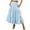 Blue, variant on Beugl Tiered Maxi Skirt Cearance, Women's Summer Boho Elastic Waist Pleated A-Line Flowy Swing Tiered Long Beach Skirt with Pockets Maxi Skirts for Women, Skirts for Women Trendy Summer Black S