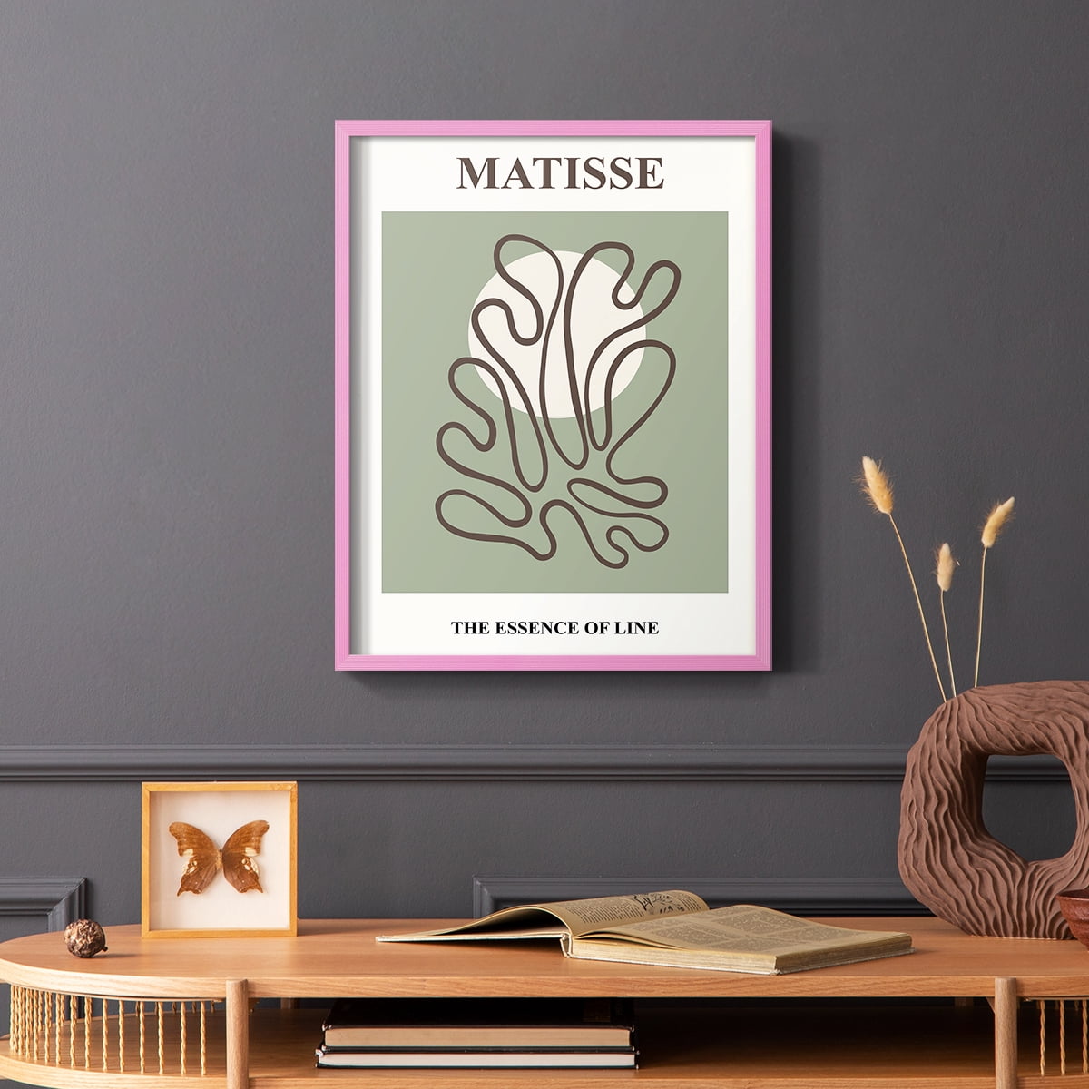 Matisse CXIII Framed Print in Pink Solid Wood 8 x 10 Framed Print
