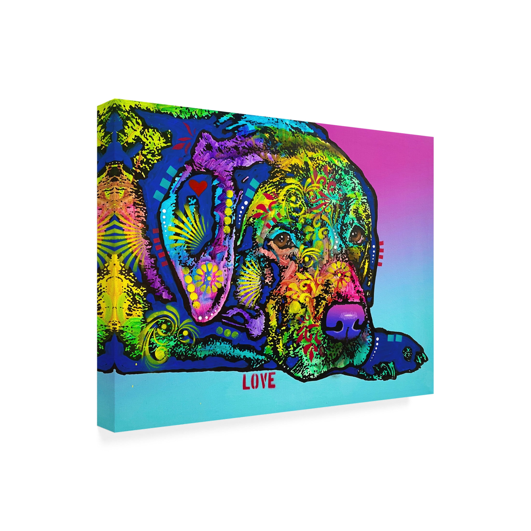 Canvas Wall Art - Dean Russo 'I Love Lazy Us Time' Wall Art for Living Room, Bedroom, or Office Décor by Trademark Fine Art - 24 x 18 Inches