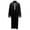 A-Black201, variant on JAJAHO Mens Kaftan Abaya Long Robe Striped Arab Thobe Button Stand Collar Long Sleeve Loose Fit Ankle Length Robe