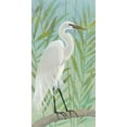 thumbnail image 2 of Lovell, Kathrine 14x24 Black Ornate Wood Framed with Double Matting Museum Art Print Titled - Egret by the Shore I, 2 of 4