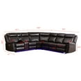 thumbnail image 2 of Hybition Power Reclining Sectional Sofa  PU Leather L-Shaped Sofa -Brown, 2 of 8