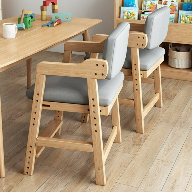 Kids Study Desk and Chair Set 2Pcs Wooden Writing Computer Office