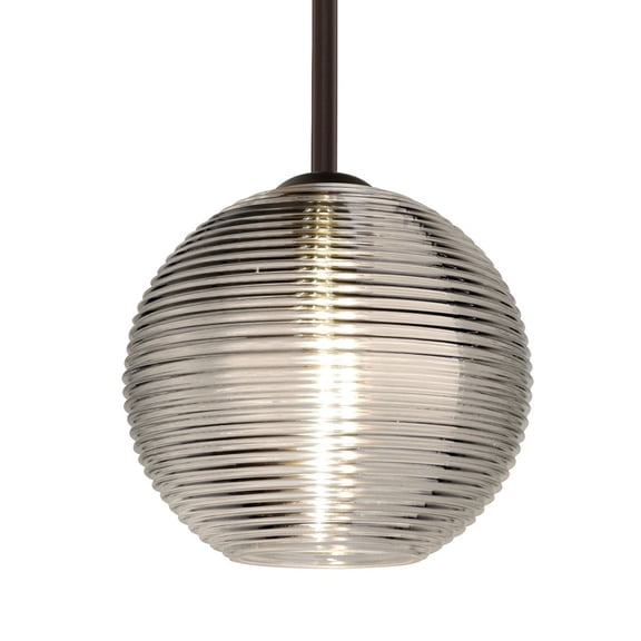 1TT-461602-BR-Besa Lighting-Kristall 8 - 1 Light Stem Pendant In Contemporary Style-9 Inches Tall and 10 Inches Wide-Bronze Finish-Smoke Glass