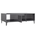 thumbnail image 5 of vidaXL Coffee Table High Gloss Grey 103.5x60x35 cm Engineered Wood, 5 of 5