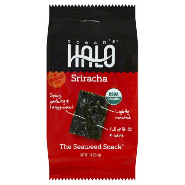 Ocean's Halo Organic Sriracha Seaweed Snack, .14 oz