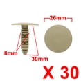 thumbnail image 2 of 30pcs Brown Car Plastic Rivet Fasteners Bumper Fender Panel Clips, 2 of 2