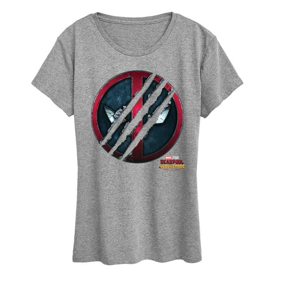 Marvel Deadpool & Wolverine - Scratch Logo - Women's Short Sleeve Graphic T-Shirt