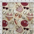 thumbnail image 4 of oneOone Rayon Maroon Fabric Beach Dress Material Fabric Print Fabric By The Yard 56 Inch Wide, 4 of 4