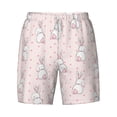 thumbnail image 4 of Lsque Mens Swim Trunks Rabbit Pattern - Bathing Suit Compression Liner - Beach Swim Shorts Swimwear - (S-3XL) - Stretch Quick Dry -Small, 4 of 9