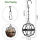 thumbnail image 5 of 4pcs Hanging Bird Feeders Metal Bird Grease Ball Holder Indoor Outdoor Black 7cm Diameter Food Dispenser With 4 S-shaped Hooks, 5 of 5