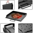 thumbnail image 4 of Gril/gril Réversible en Fonte Pré-Assaisonnée 16x14 Pouces, Plaque de Cuisson Professionnelle à Surface Plane de Remplacement pour Cuisinières de Camp et de Chef, 4 of 6