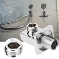 thumbnail image 3 of Hogar Accesorios de baño ducha cuadrada conector manguera salida pared codo G1/2in, 3 of 8