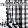 thumbnail image 3 of Cortinas Treatmentex Buffalo Check blanco/negro, 84 pulgadas, 2 paneles, 3 of 9
