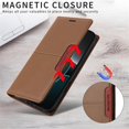 thumbnail image 5 of Leather For Google Pixel 10 / Pixel 10 Pro 6.3-inch Case , RFID Blocking,Flip Color blocking Wallet With Cash Holder Magnetic Closure Shockproof Kickstand Protective Phone Cases Cover,Brown, 5 of 10