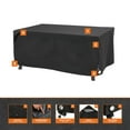 thumbnail image 3 of Modern Leisure Black Diamond Patio Coffee Table Cover, Waterproof, 48"L X 25"W X 18"H, Black, 3 of 11