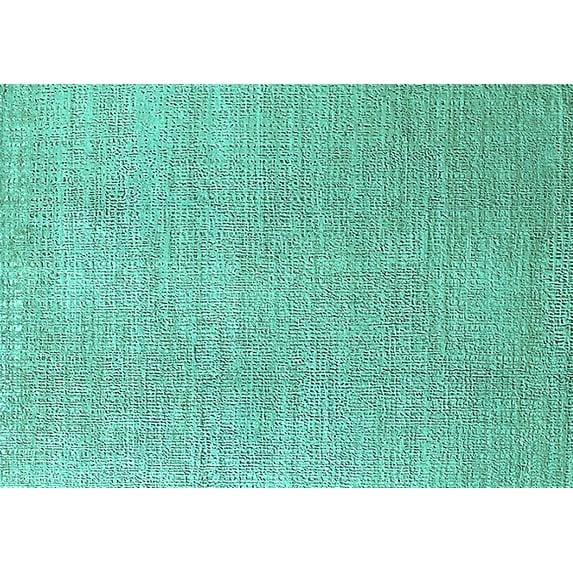 Ahgly Company Machine Washable Indoor Rectangle Oriental Turquoise Blue Industrial Area Rugs, 6' x 9'