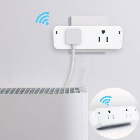 

Summer Savings Botrong 2 In 1 WiFi Smart Plug With Remote Control & Timer Function & Power Consumption Statistics Work With Alexa & Google Assitant 16A Smart Socket 2.4G Wi-Fi On-ly on Clearance