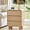 Natural Wood, variant on Wirrytor Walnut 3-Drawer Curved Edge Nightstand, Mid-Century Modern Bedside Table With Ball Legs, Versatile End Table For Bedroom & Living Room