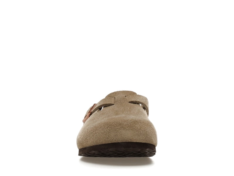 Birkenstock Kid's Boston Suede Taupe (Narrow Fit) Sandals, from StockX