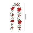 thumbnail image 3 of Christmas Garland With Lights Simulation Flowers Rattan Wall Hanging Home Decoration Holly Leaves Red Berries Christmas Mood Decoration Simulation Christmas Rattan Pine Garland, 3 of 6