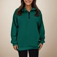 thumbnail image 5 of TAIAOJING Tops For Womens Oversized Half Zip Pullover Long Sleeve Sweatshirt Quarter Zip Hoodie Sweater Teen Girls Fall Blouse Clothes, 5 of 6