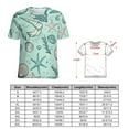thumbnail image 2 of Beach Seashell Starfish T Shirts Basic T-Shirt Short Sleeve Ladies Tee Shirt Summer Graphic Clothing, 2 of 6