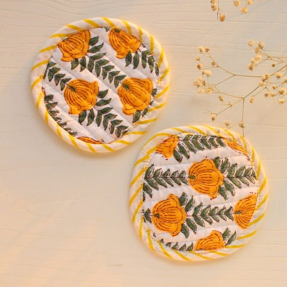 Daffodil Fabric Coasters (Set of 2)