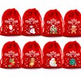 thumbnail image 4 of 4 piezas/lote de bolsas de terciopelo navideñas de 9 x 12, 10 x 16, 13 x 18 cm, bolsa con cordón para regalo de dulces navideños, bolsas de regalo de Feliz Año Nuevo y Feliz Navidad, 4 of 5