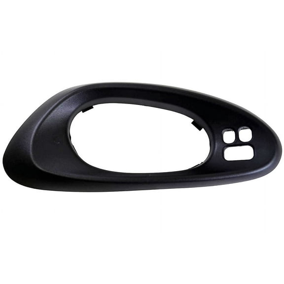 PT Auto Warehouse GM-2721A2FL1 - Inner Interior Inside Door Handle Trim, Black - with Button Holes, Driver Side Front