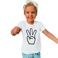 thumbnail image 2 of XIMIN Toddler Three Finger 3 Years Old Toddler Boys Birthday Shirt Cute Graphic Tee Short Sleeve Round Neck Retro Unisex T-Shirt (4-6 Years, White), 2 of 4
