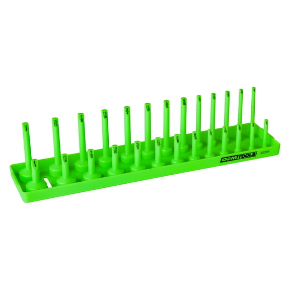 OEMTools 3/8" Drive Socket Tray Organizer, SAE, Green