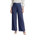thumbnail image 1 of Pantalón Palazzo Plisado, Cintura Alta y Corte Amplio, Elegancia y Comodidad para Mujer, 1 of 5