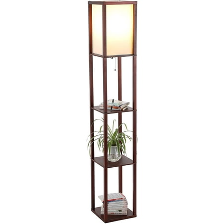 Co Z Floor Lamp Etagere With Shelves Standing 3 Wood Display Storage For Bedroom Bedside Canada Co Z Floor Lamp Etagere With, Wood Etagere Floor Lamp