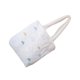 thumbnail image 3 of Bolso de hombro con bordado de nube bonita de pelo para mujer, bolso de lona elegante e informal para estudiante, tamaño libre, color blanco, 3 of 8