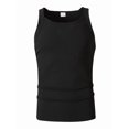 thumbnail image 3 of Men'S Square Neck Ribbed Slim Fit Sports Tank Top Black S, 3 of 9
