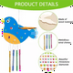 thumbnail image 4 of Paquete de 6 Kits Manualidades de Carillón de Viento de Pájaros en 3D para Niños, Juego Manualidades de Animales Madera para Pintar y Construir, Regalos Cumpleaños para Niñas/Niños, 4 of 5
