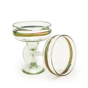 Rainbow Recycled Margarita Glass, Case Of 6 by Rarity
