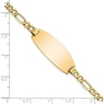 thumbnail image 4 of 14k Yellow Gold Semi-solid Oval Figaro ID Bracelet - 8", 4 of 6