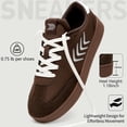thumbnail image 4 of Ecetana Womens Walking Shoes PU Leather Low Top Tennis Shoes Non-Slip Casual Sneakers for Women, 4 of 8
