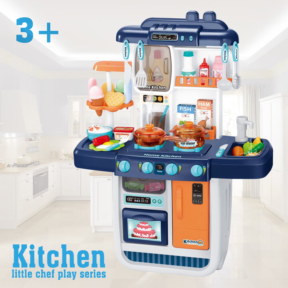 Details about  / Large Pretend Kitchen Play Set Toys Role Playset with Running Water for Kids
