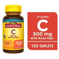 Nature Made Vitamin C 500 mg Caplets with Rose Hips, Dietary Supplement, 130 Count