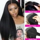 thumbnail image 4 of Yaki Straight Glueless Wig Human Hair Pre Cut Wear And Go Kinky Straight 5x5 Closure Wigs 100% Human Hair 13x4 Lace Frontal Wigs, 4 of 6