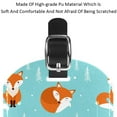 thumbnail image 4 of Square 2Pack PU Leather Fox Cruise Luggage Tag with Privacy Cover and Name ID Tag for Travel Handbags Backpacks Luggage Tags, 4 of 6
