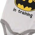 thumbnail image 7 of Batman In Training 3-Piece Infant Bodysuit Pant and Bib Set-3-6 Months, 7 of 7